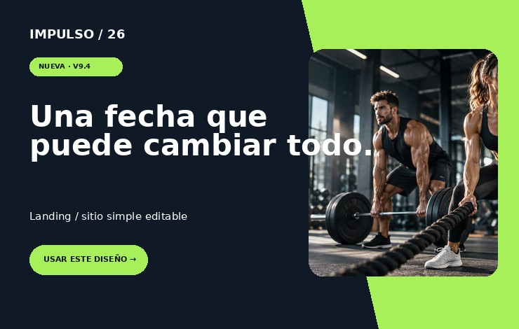 Captura real de la plantilla Evento / Curso