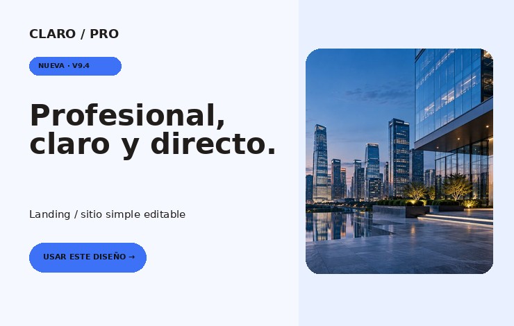 Captura real de la plantilla Servicio Simple